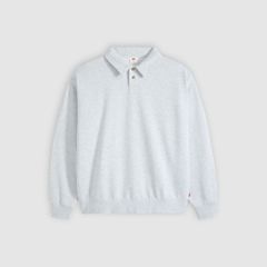 Leo Rugby Sweatshirt — Light Gray Heather Bros - White 5