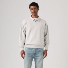 Leo Rugby Sweatshirt — Light Gray Heather Bros - White 3