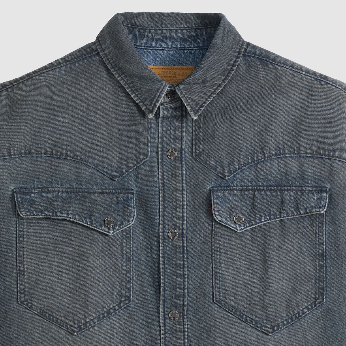 Lenox Loose Western Overshirt — Late Night Drives - Dark Wash