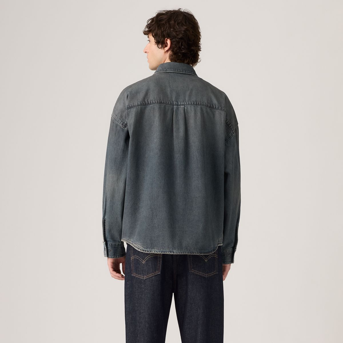 Lenox Loose Western Overshirt — Late Night Drives - Dark Wash