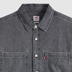 Mariposa Relaxed Denim Worker Shirt — Shirley Washed Black - Black 6