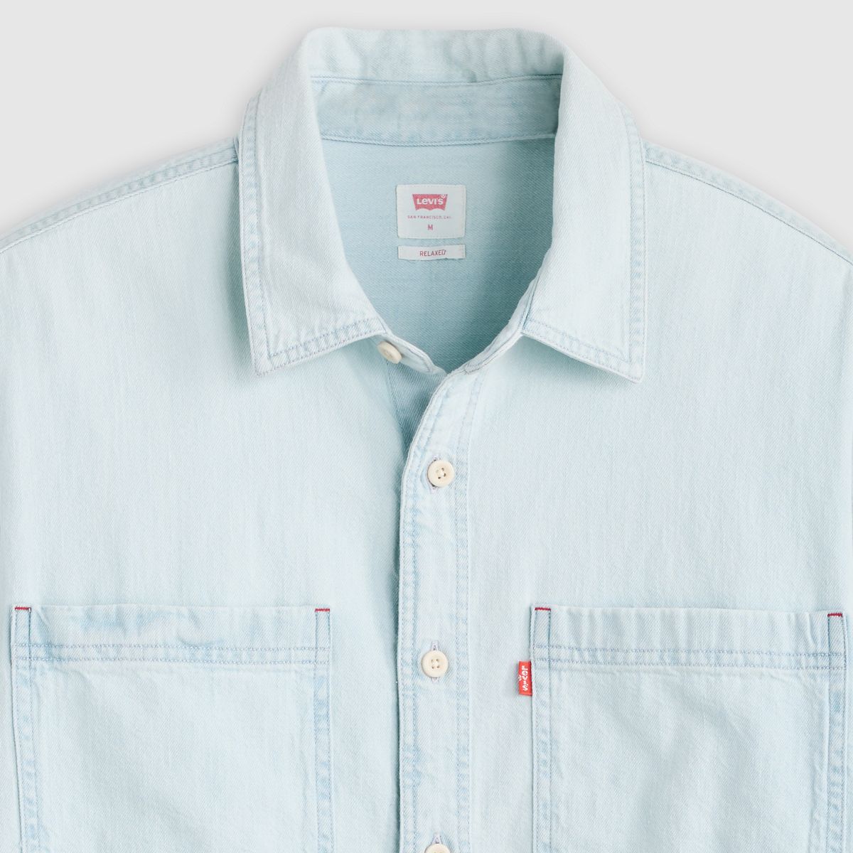 Mariposa Relaxed Denim Worker Shirt — Luisa Light Wash - Light Wash