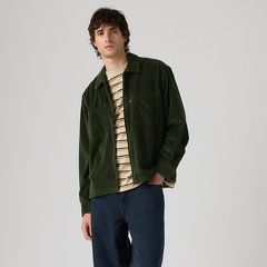Ports Boxy Corduroy Zip-Up Overshirt — Rosin - Green 3