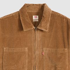 Ports Boxy Corduroy Zip-Up Overshirt — Foxtrot Brown - Brown 6
