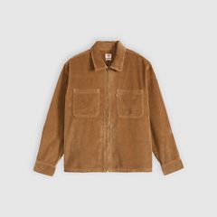 Ports Boxy Corduroy Zip-Up Overshirt — Foxtrot Brown - Brown 5
