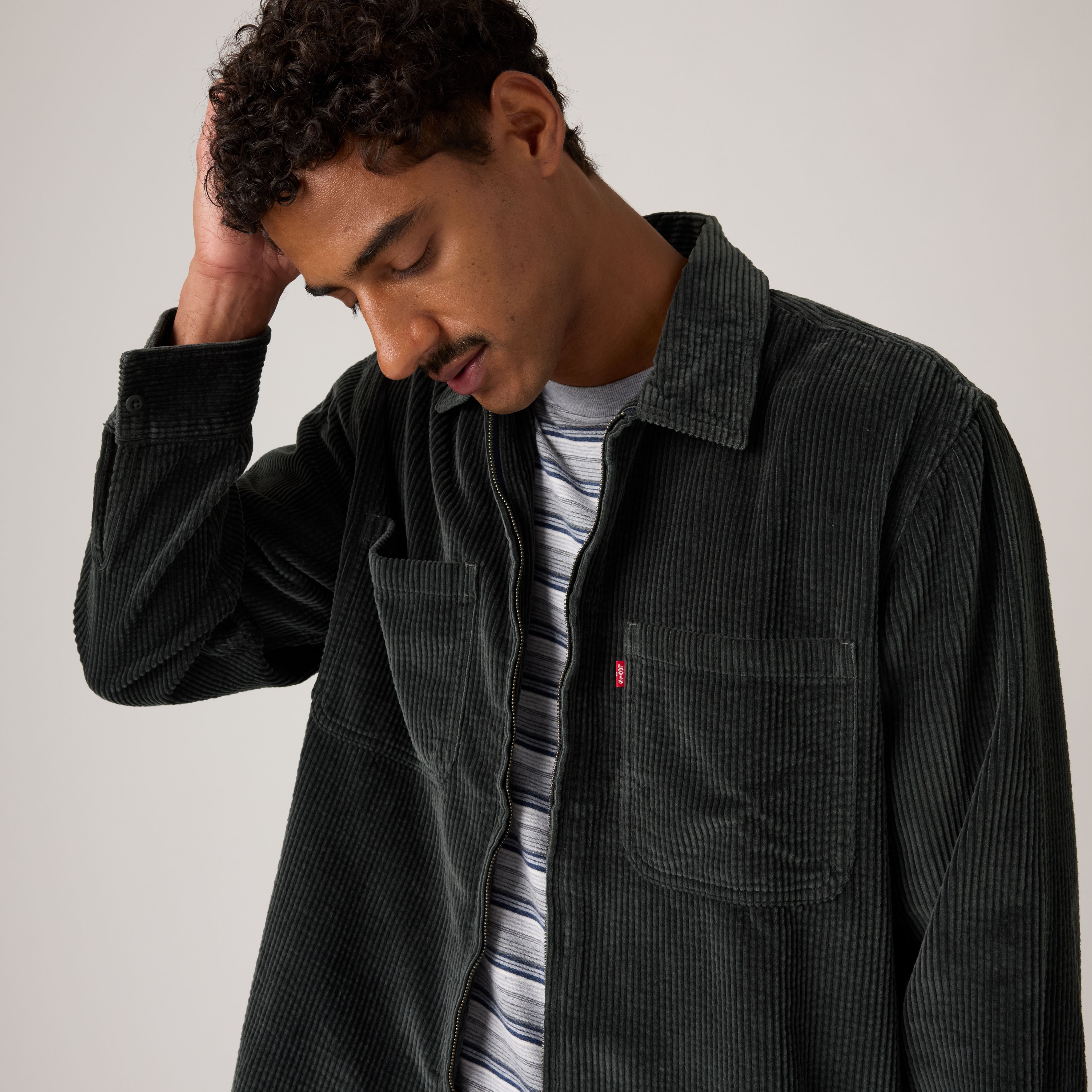 Ports Boxy Corduroy Zip-Up Overshirt 2