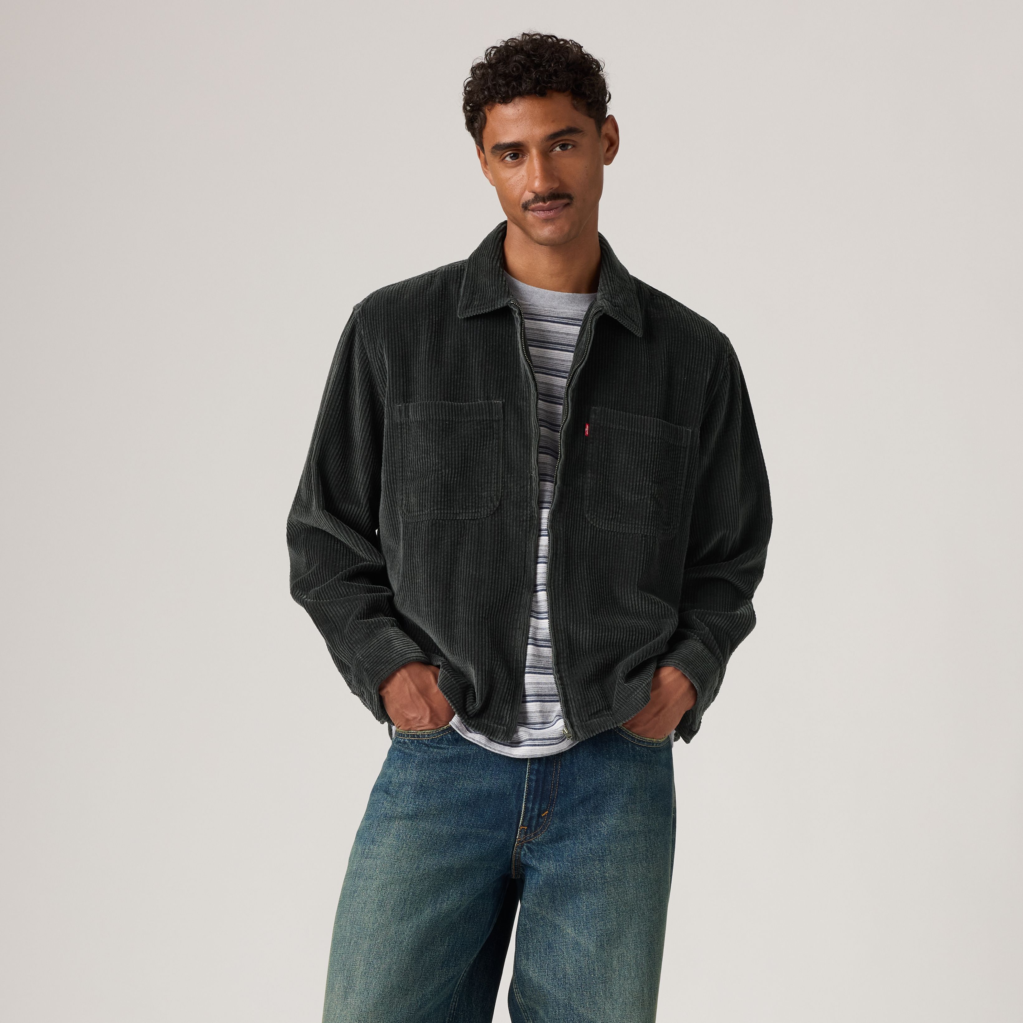 Ports Boxy Corduroy Zip-Up Overshirt 3