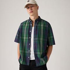 Roam Loose Shirt — Theo Plaid Dark Gree - Multi-Color 1