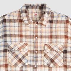 Boxy Western Flannel Long-Sleeve Shirt — Tanner Plaid Whitecap Gray - Multi-Color 6