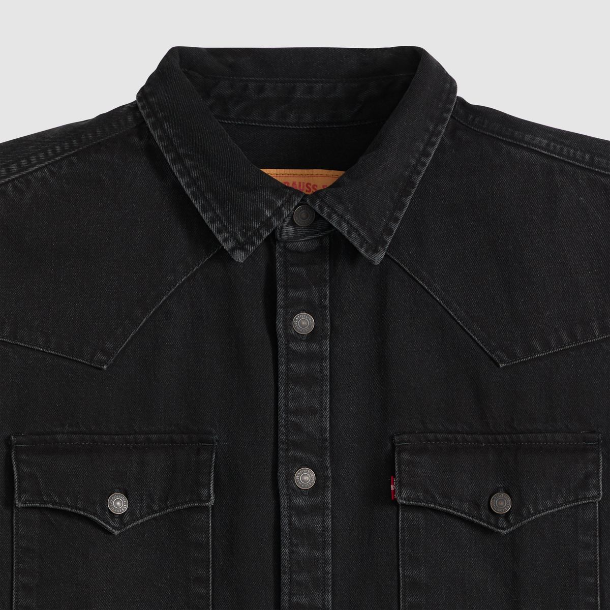 Denamore Relaxed Western Denim Overshirt — Spades Black Stonewash - Black