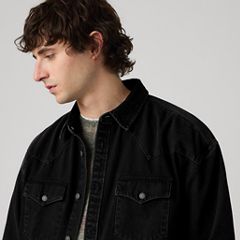 Denamore Relaxed Western Denim Overshirt — Spades Black Stonewash - Black 2