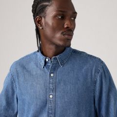 Classic Relaxed Denim Shirt — Estella Mid Wash - Medium Wash 2