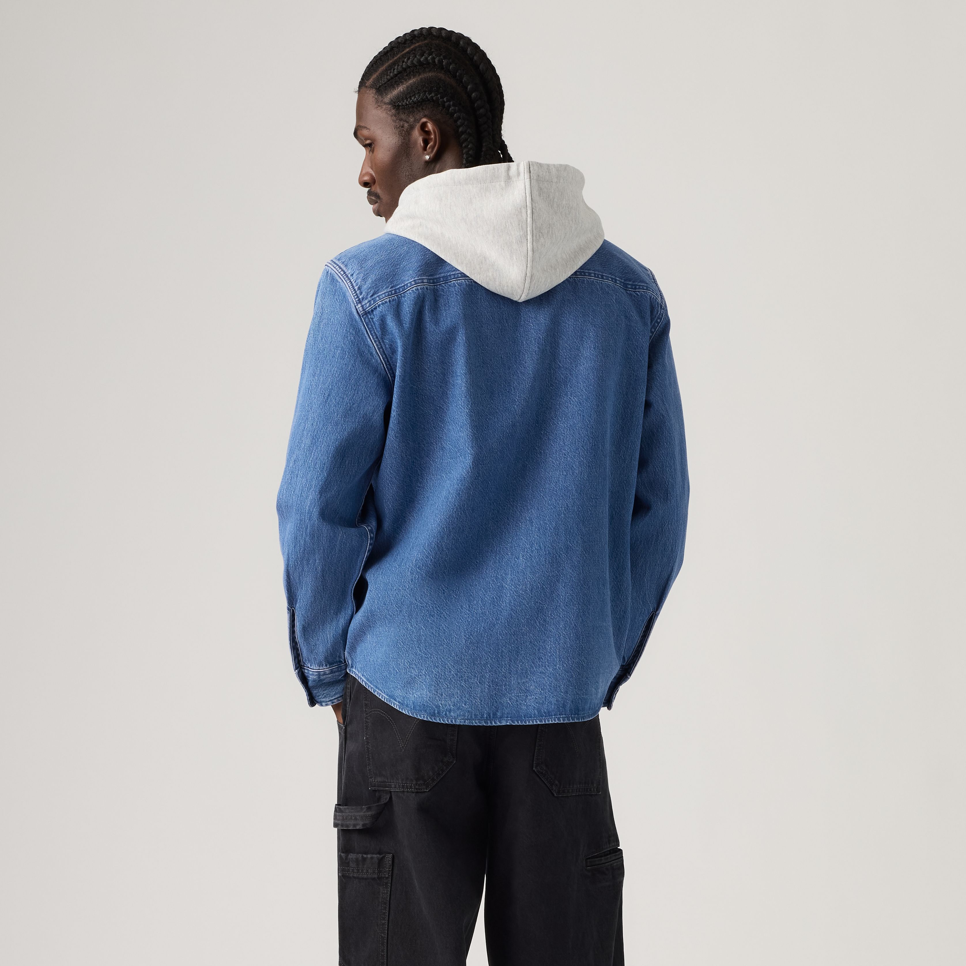 Classic Relaxed Denim Hooded Worker 4
