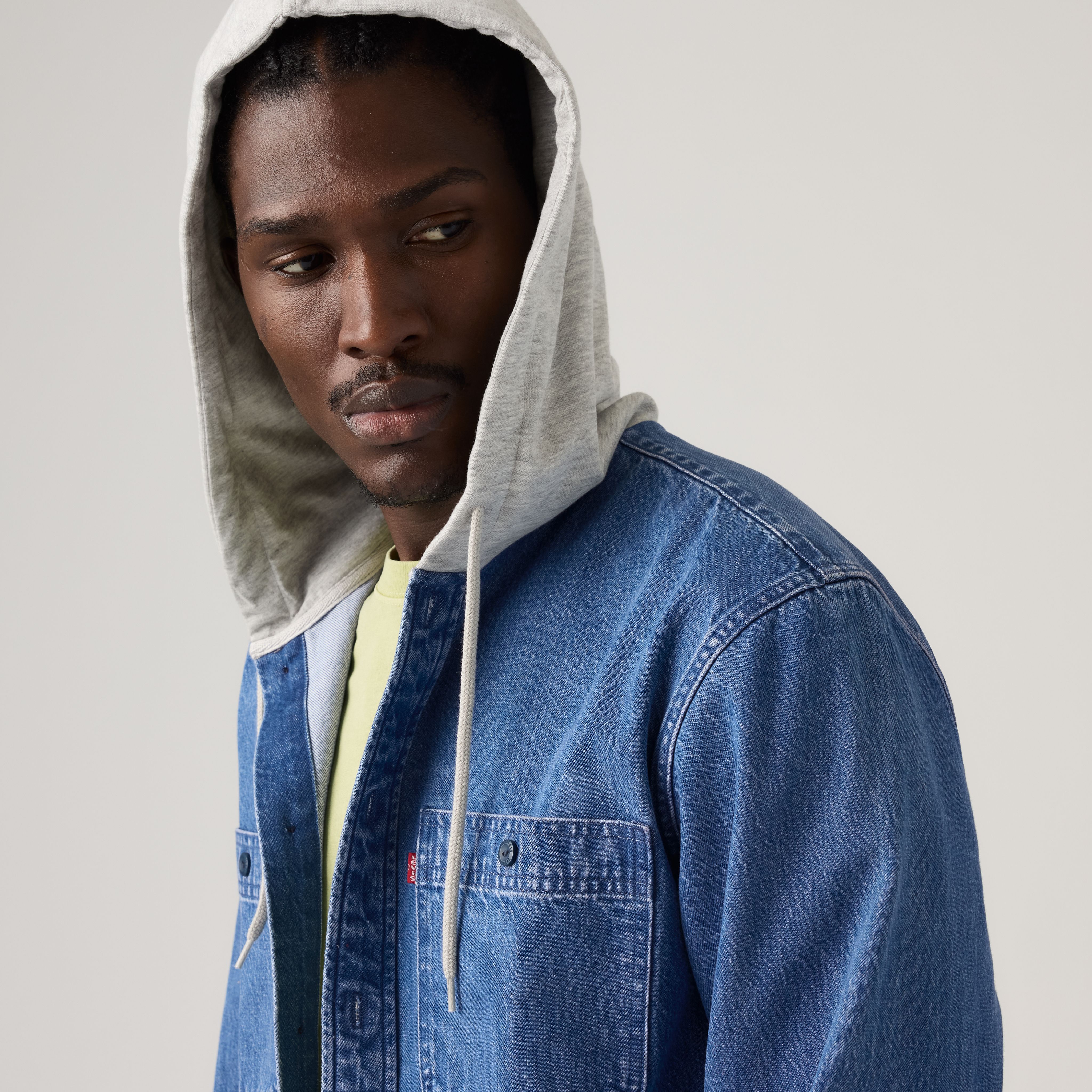 Classic Relaxed Denim Hooded Worker 2