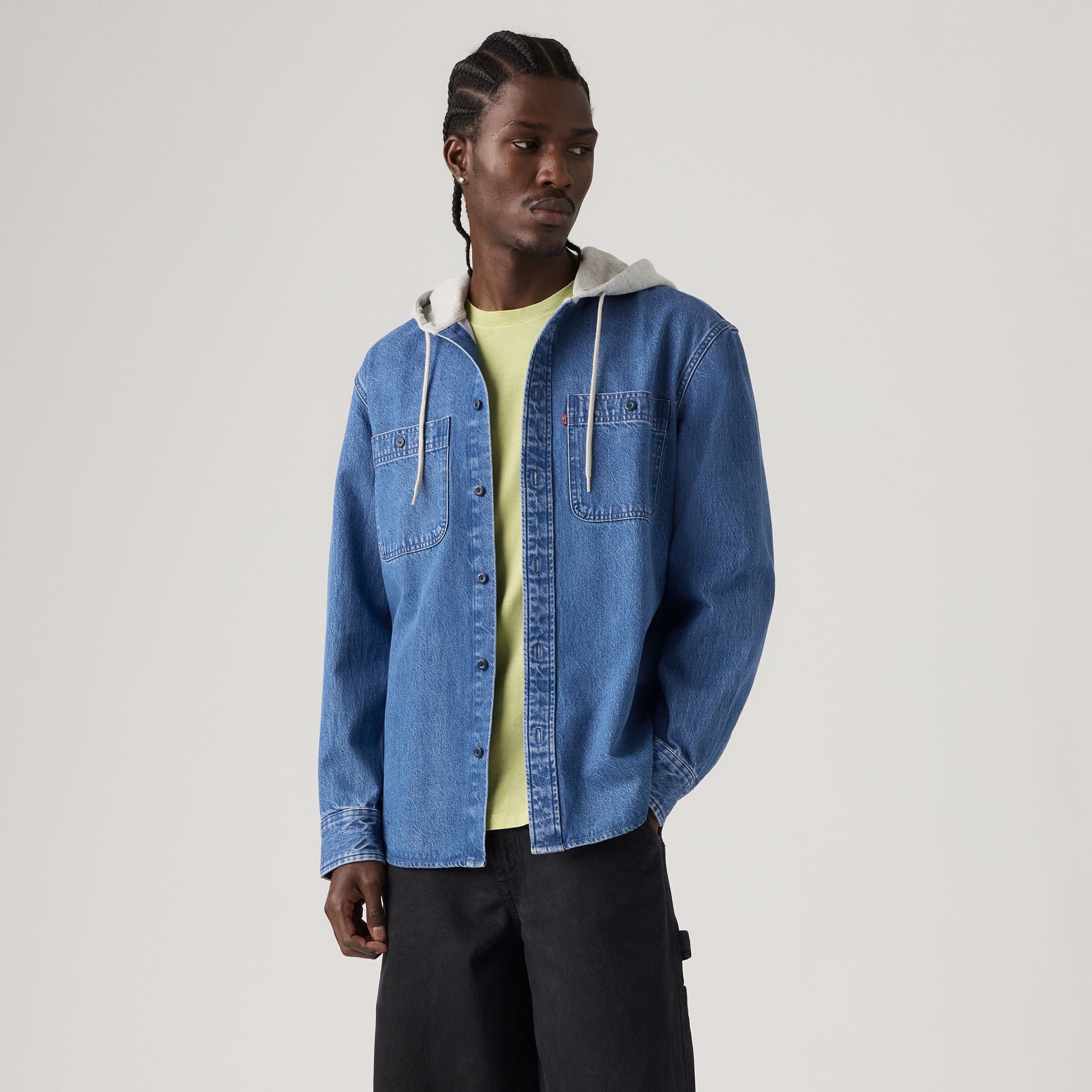 Classic Relaxed Denim Hooded Worker 3