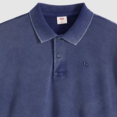 100% Cotton Finn Boxy Long-Sleeve Polo — Dapple Medieval Blue - Blue 7