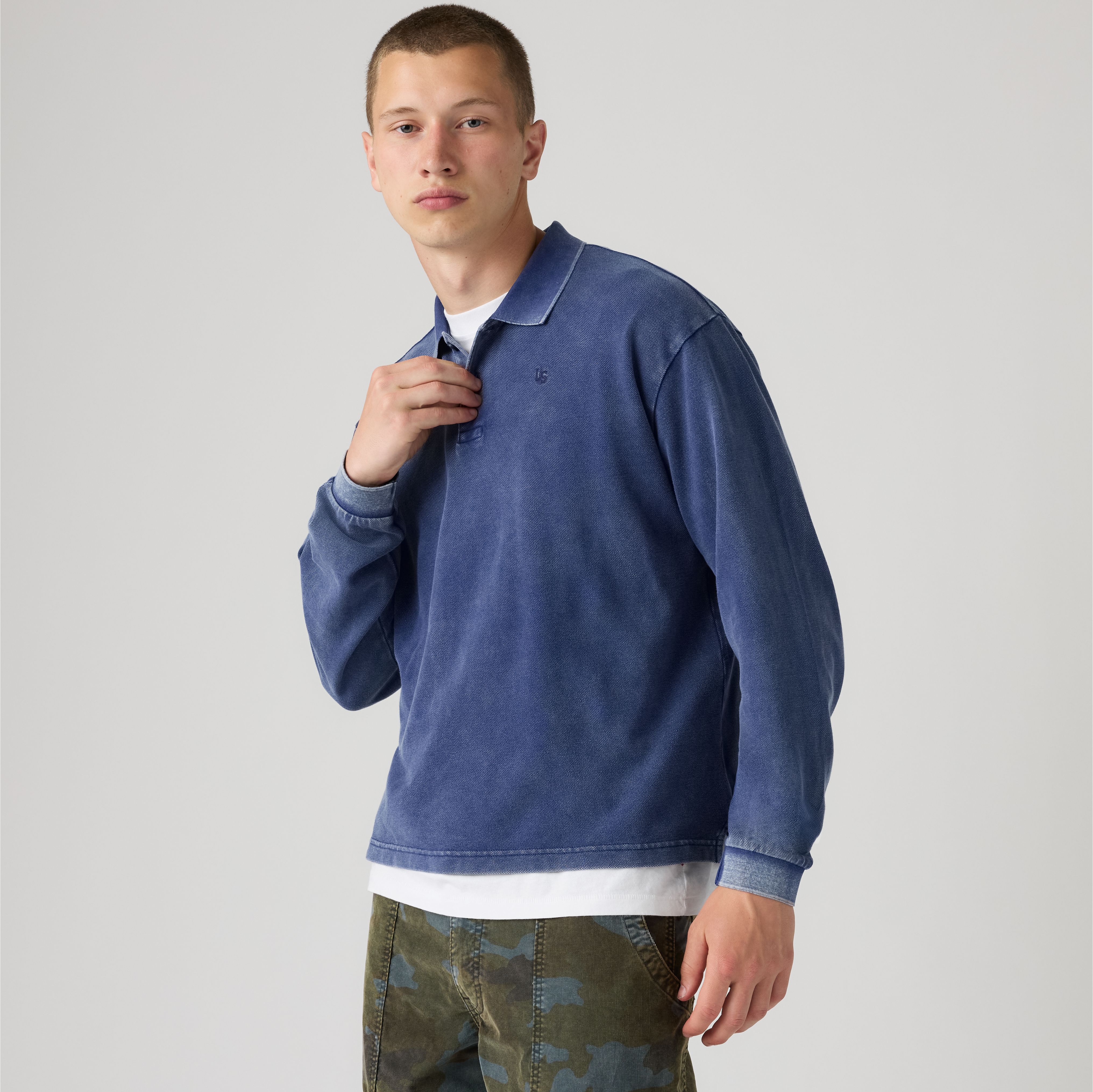 Long-Sleeve Finn Boxy Polo 1