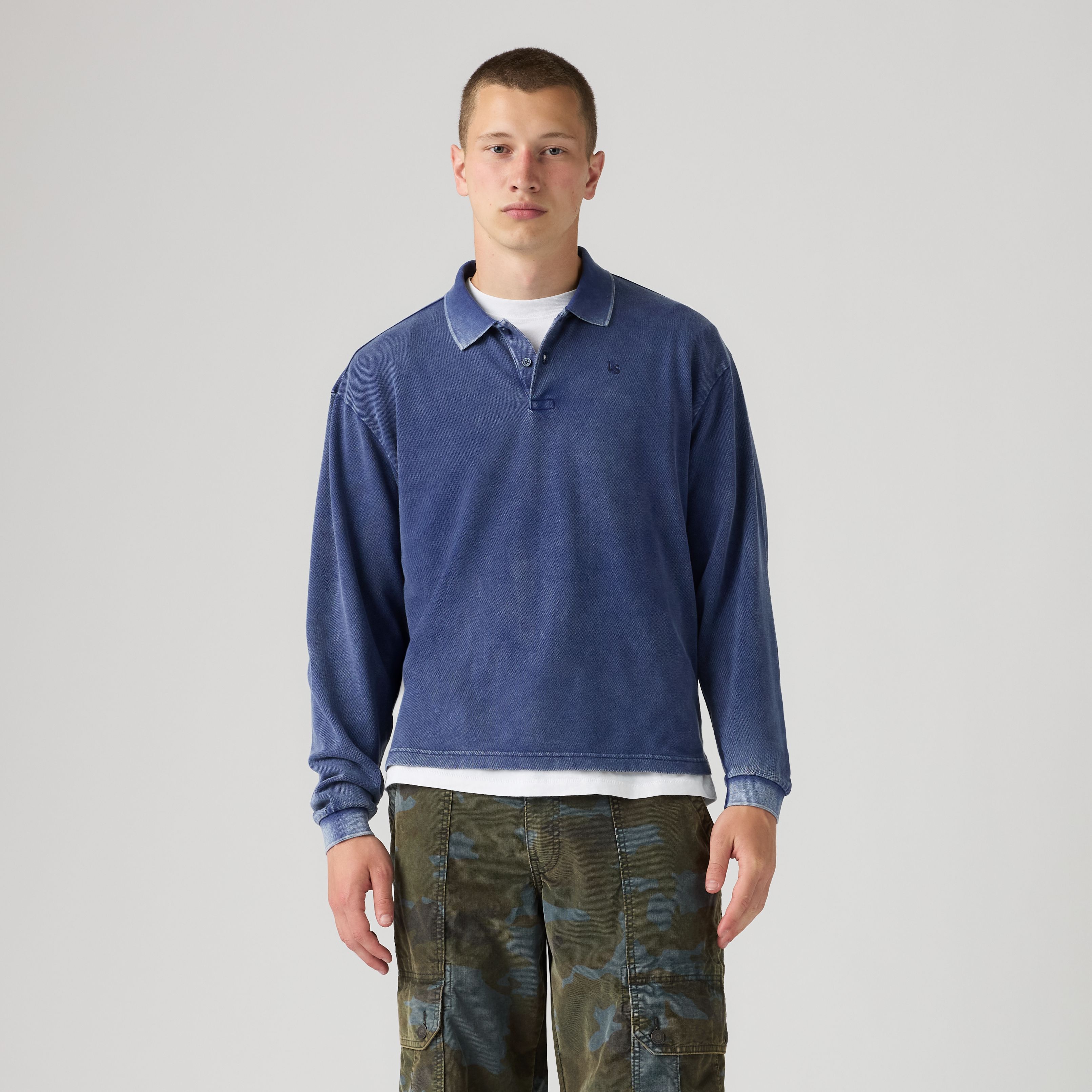 Long-Sleeve Finn Boxy Polo 1