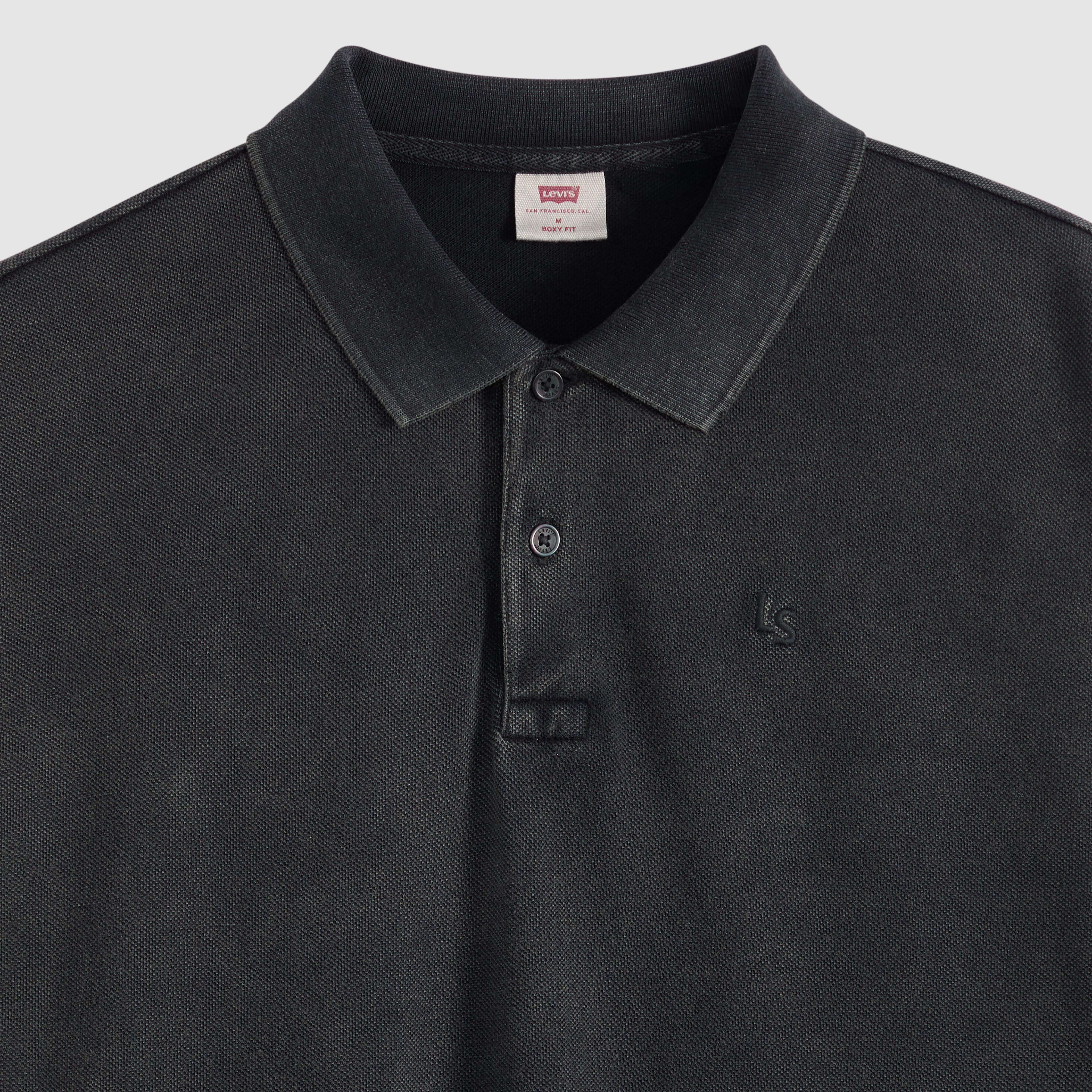 100% Cotton Finn Boxy Long-Sleeve Polo