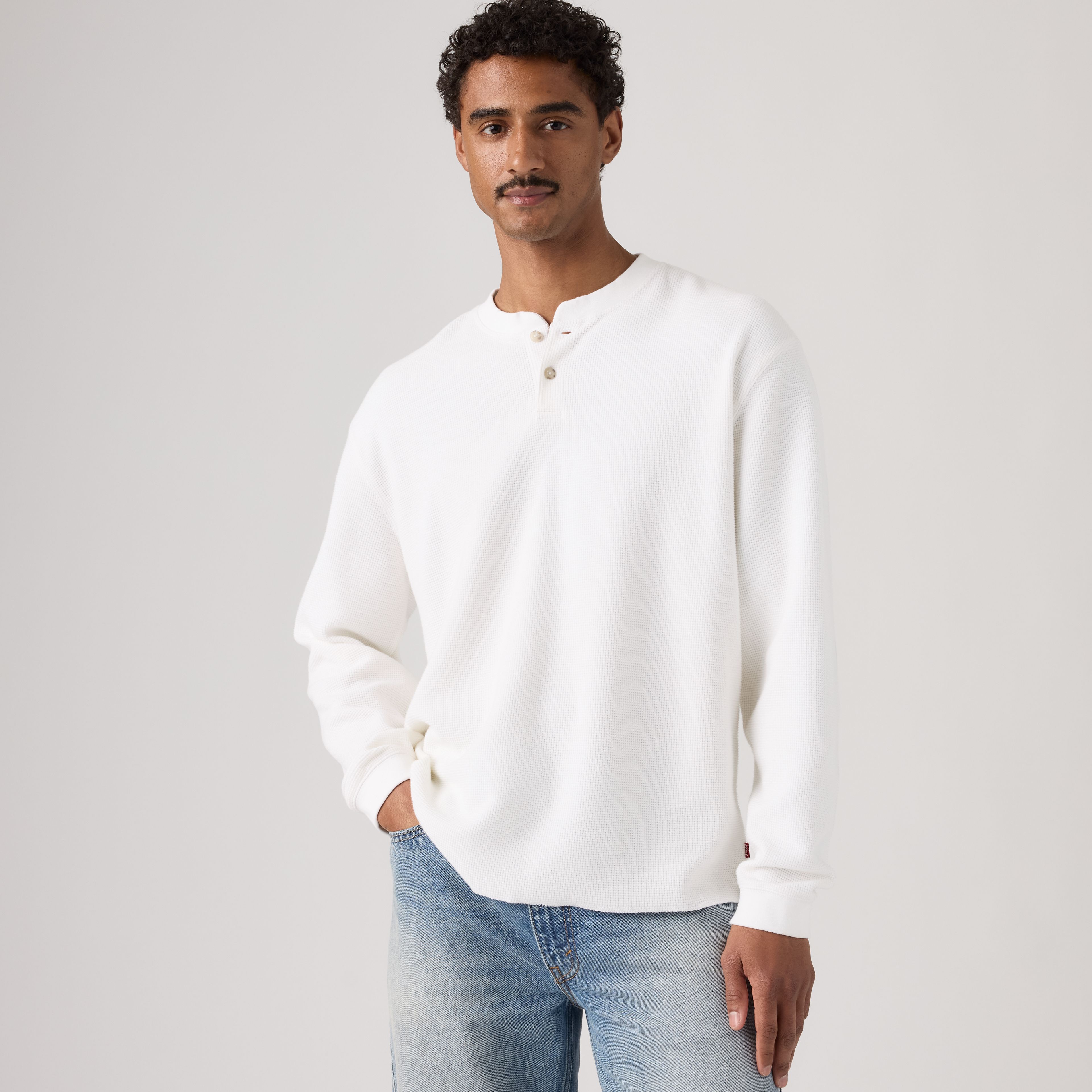 Relaxed Long-Sleeve Henley