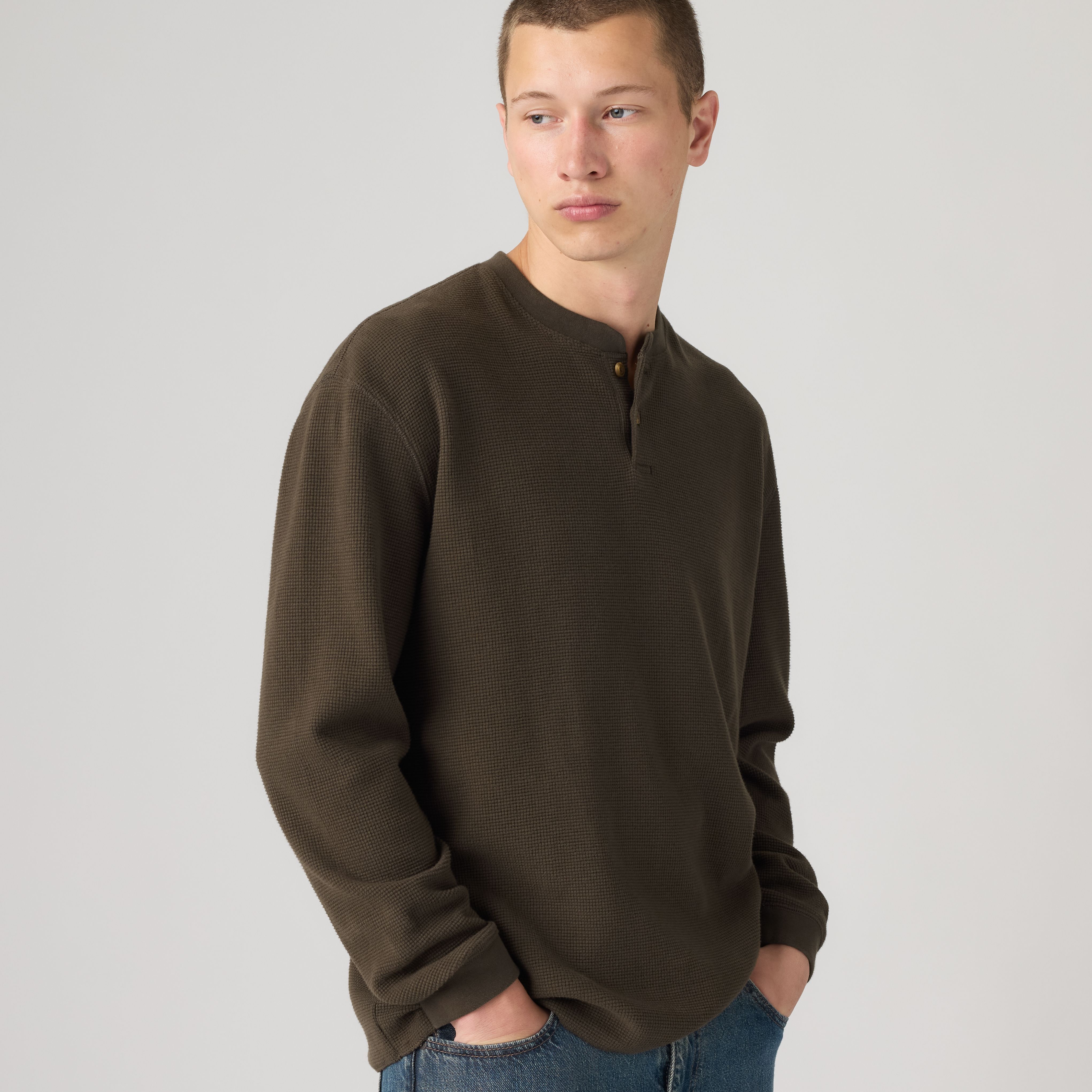 Relaxed Long-Sleeve Henley 1