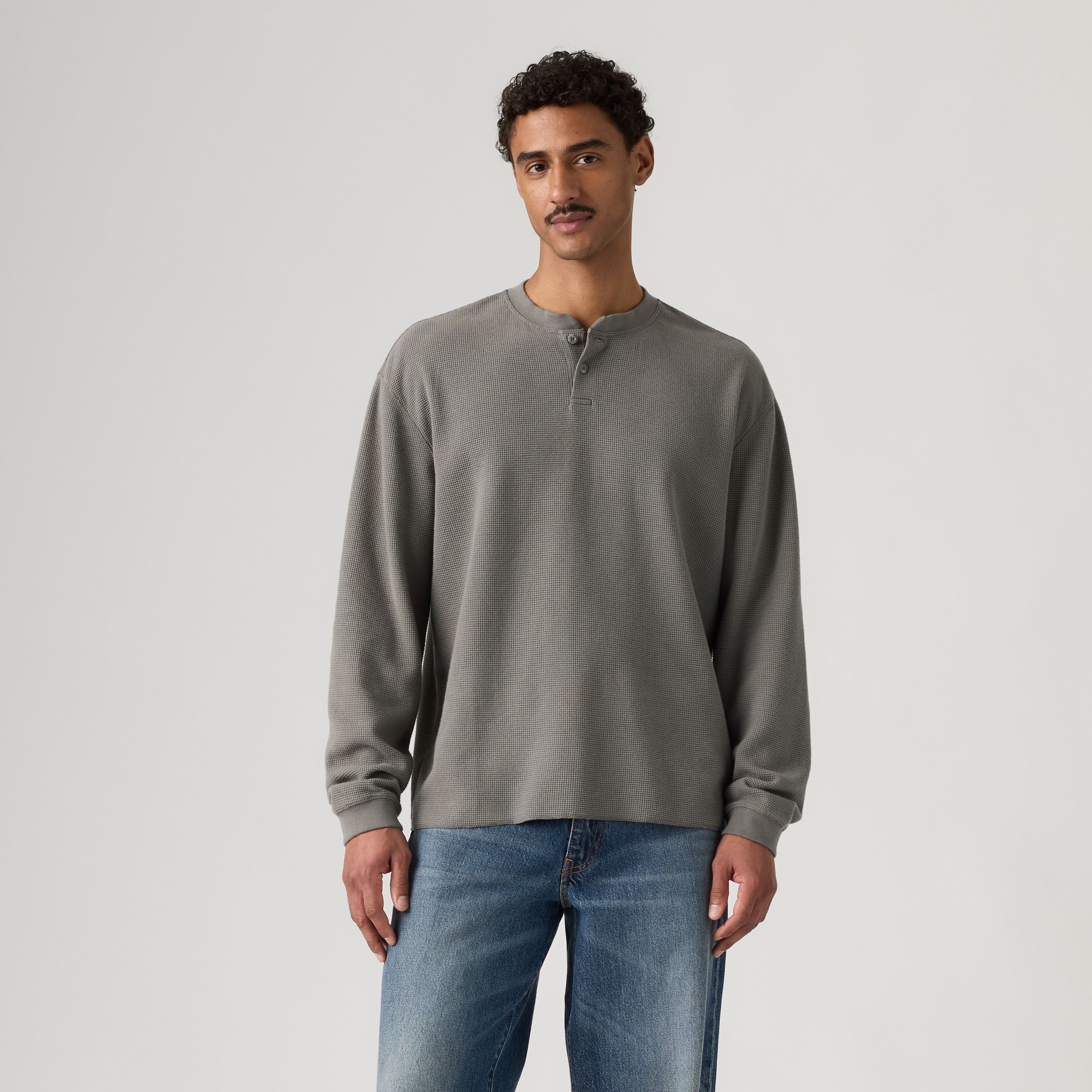Relaxed Long-Sleeve Henley 1