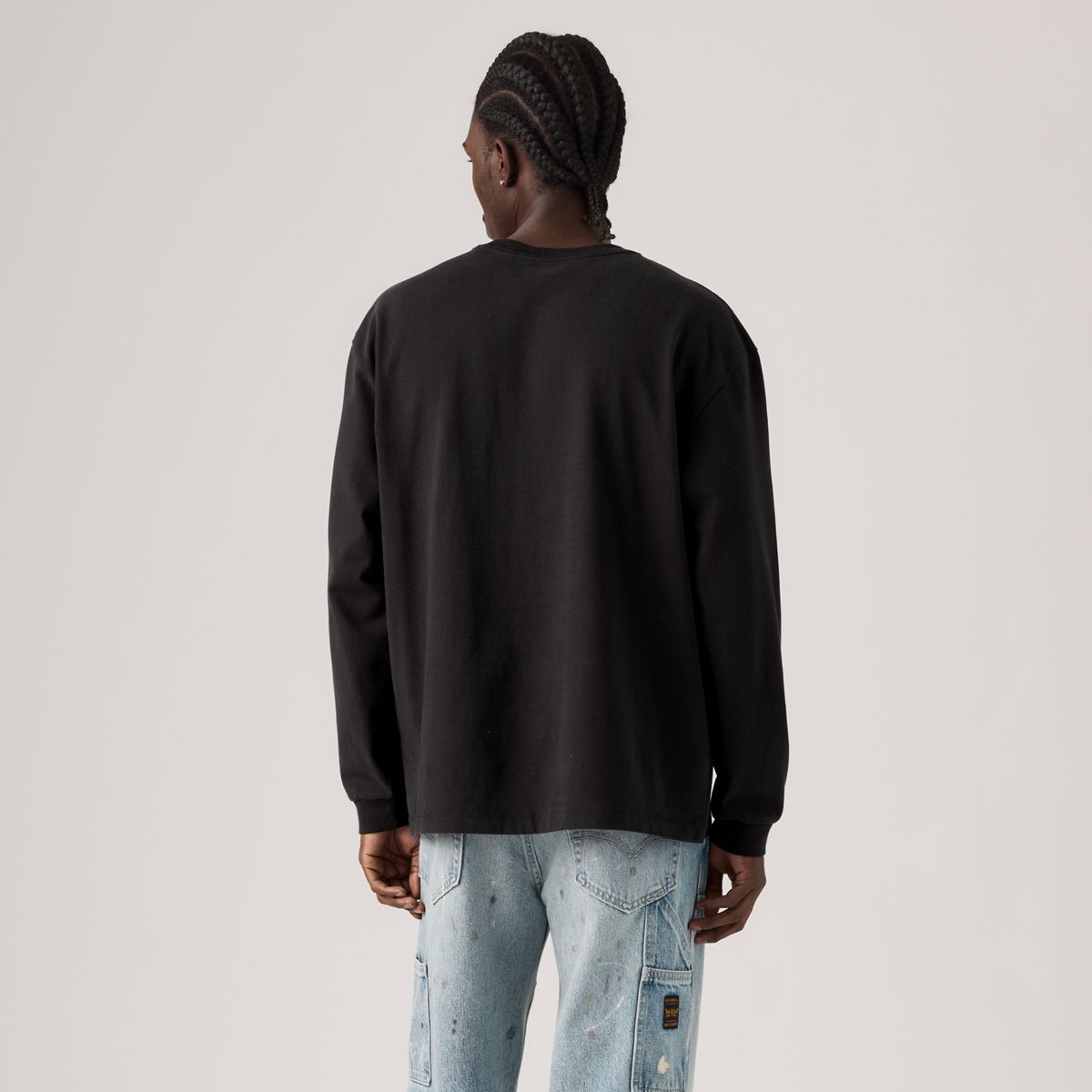 Workwear Long-Sleeve T-Shirt — Jet Black - Black