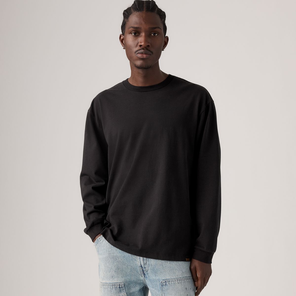 Workwear Long-Sleeve T-Shirt — Jet Black - Black