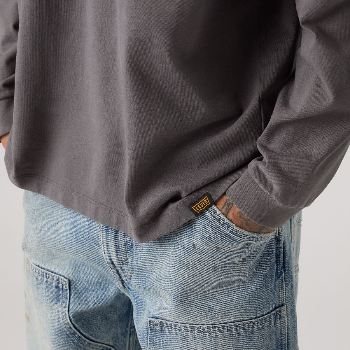 Workwear Long-Sleeve T-Shirt — Volcanic Glass - Grey