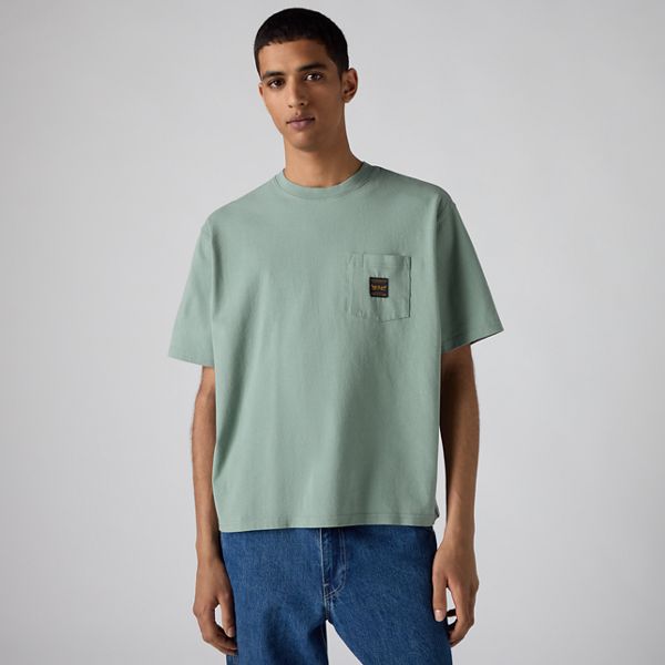 Workwear Boxy Pocket Short-Sleeve T-Shirt — Chinois Green - Green