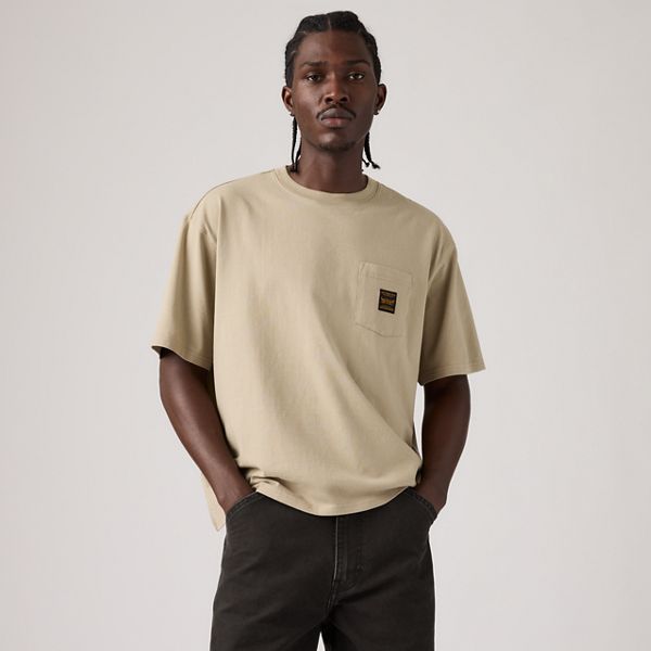 Workwear Boxy Pocket Short-Sleeve T-Shirt — Trench Coat - White