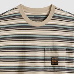 Workwear Boxy Pocket Short-Sleeve T-Shirt — Jason Stripe Trench Coat Volcanic Ash - Multi-Color 6