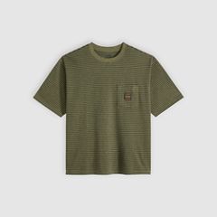 Workwear Boxy Pocket Short-Sleeve T-Shirt — Garry Stripe Green Heather - Green 5