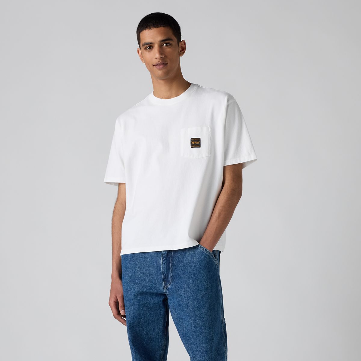 Workwear Boxy Pocket Short-Sleeve T-Shirt — Bright White - White