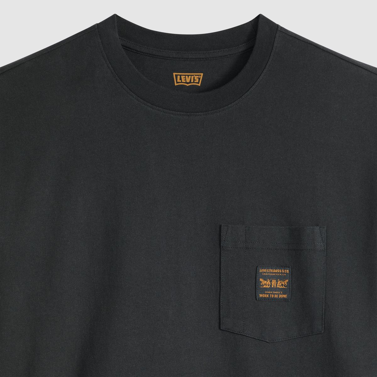 Workwear Boxy Pocket Short-Sleeve T-Shirt — Jet Black - Black