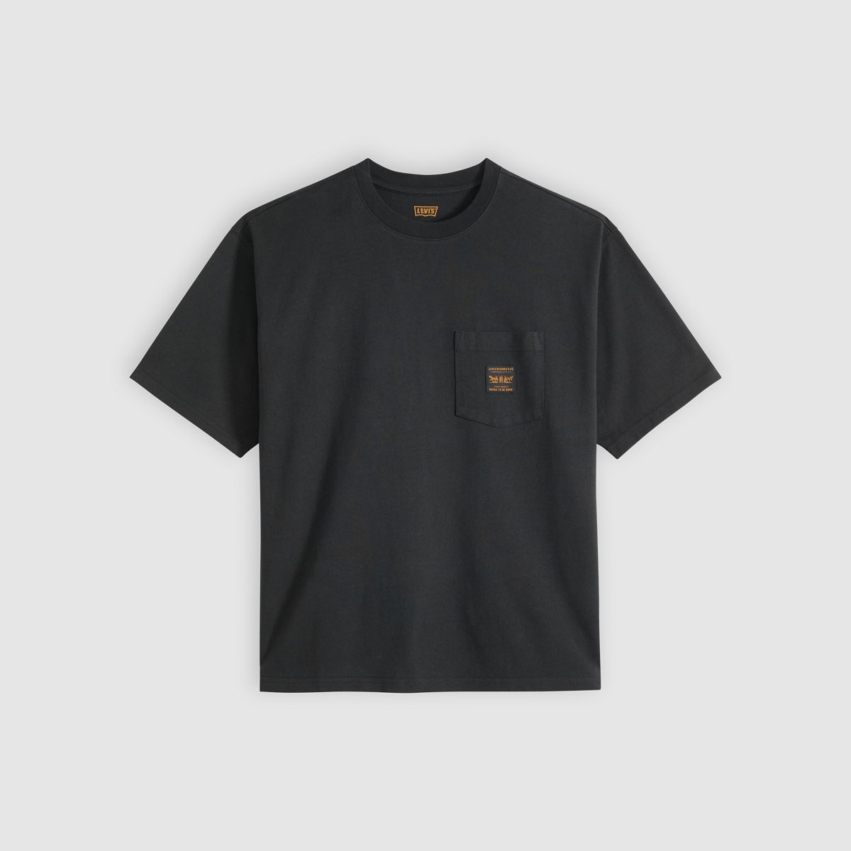 Workwear Boxy Pocket Short-Sleeve T-Shirt — Jet Black - Black