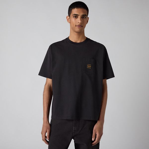 Workwear Boxy Pocket Short-Sleeve T-Shirt — Jet Black - Black