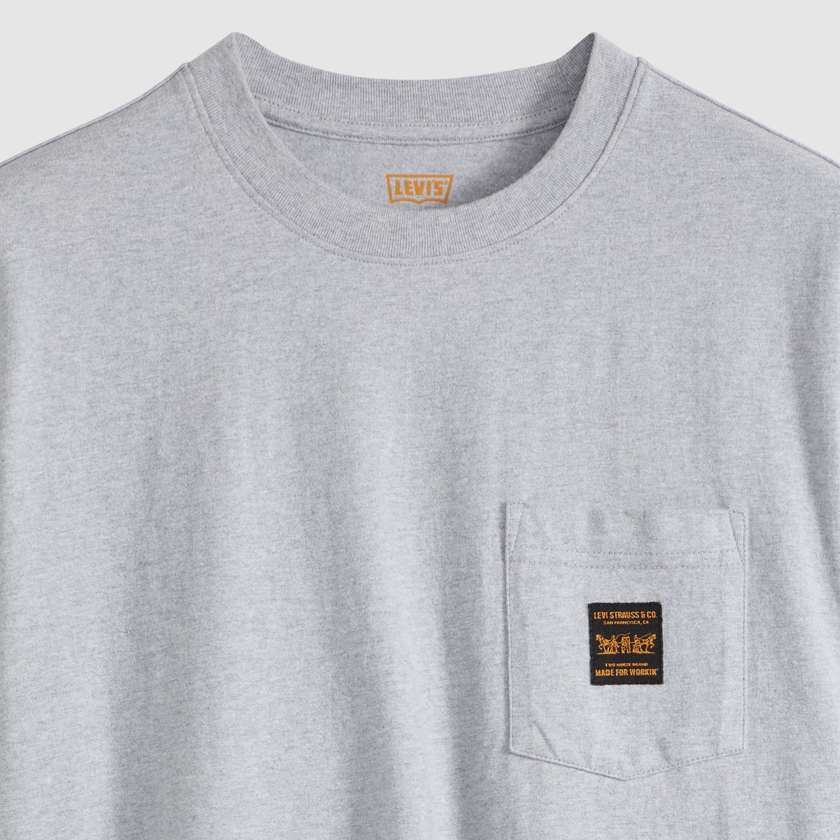 Workwear Boxy Pocket Short-Sleeve T-Shirt — Silver Heather Gray - Grey