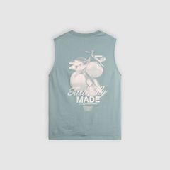 Graphic Muscle Tank Top — Stormy Sea - Grey 6