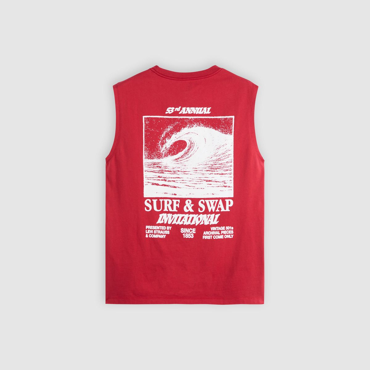 Graphic Muscle Tank Top — Emboldened - Red