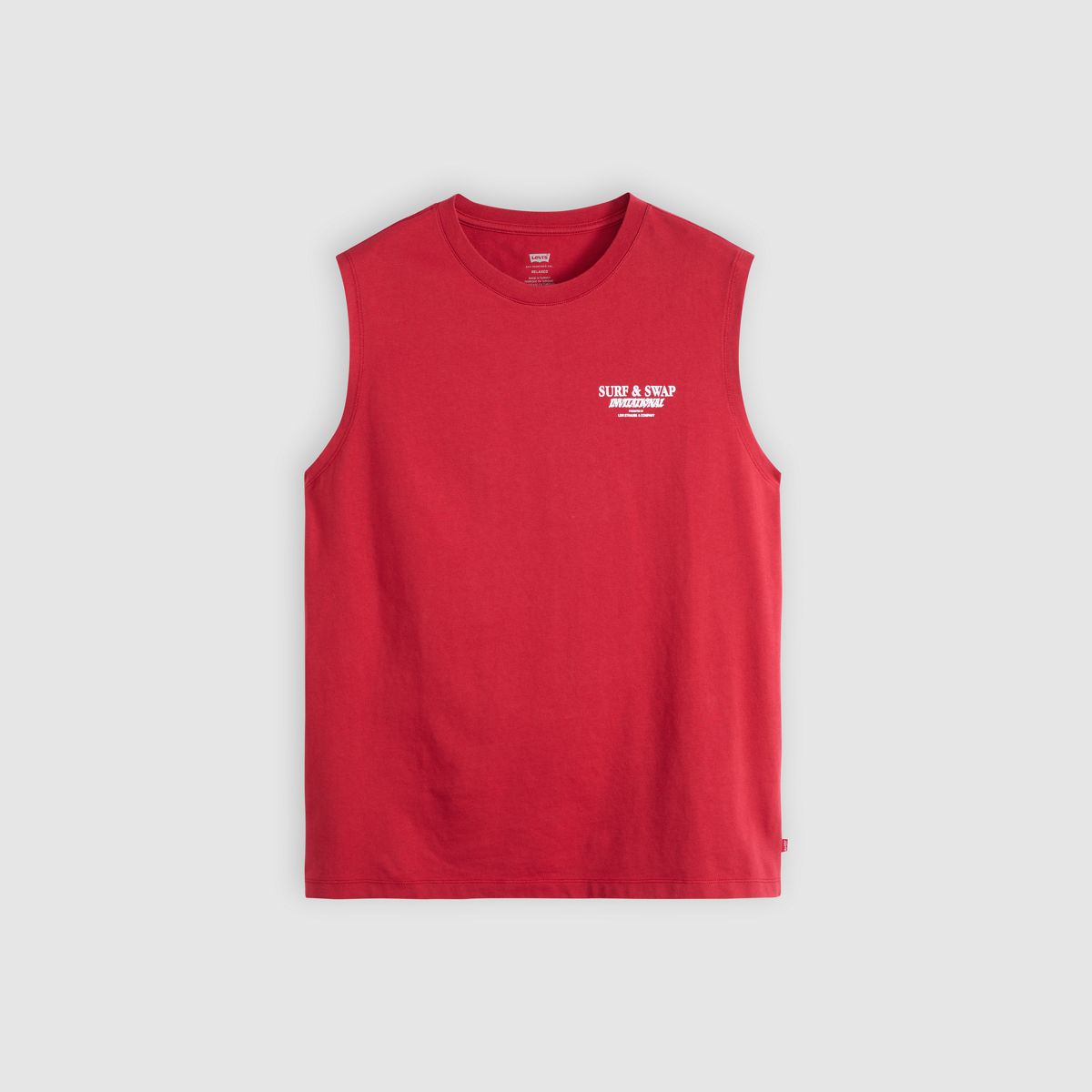 Graphic Muscle Tank Top — Emboldened - Red