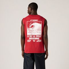 Graphic Muscle Tank Top — Emboldened - Red 4