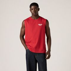 Graphic Muscle Tank Top — Emboldened - Red 3