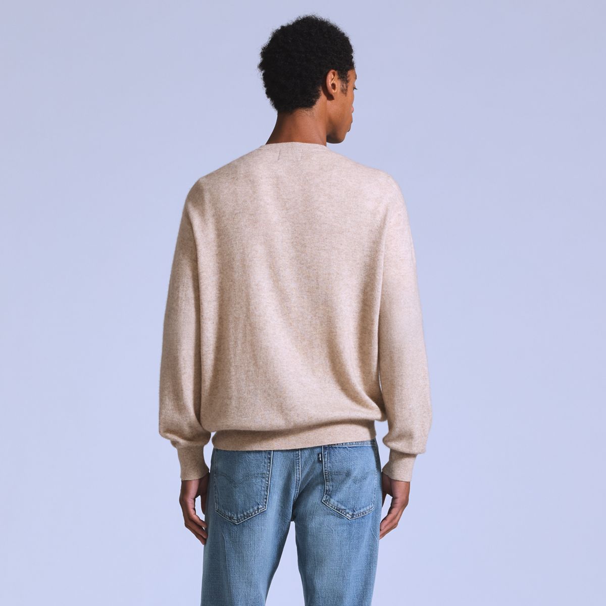 Wool Cashmere Blend Sweater — Ludlow - Brown
