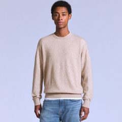 Wool Cashmere Blend Sweater — Ludlow - Brown 1
