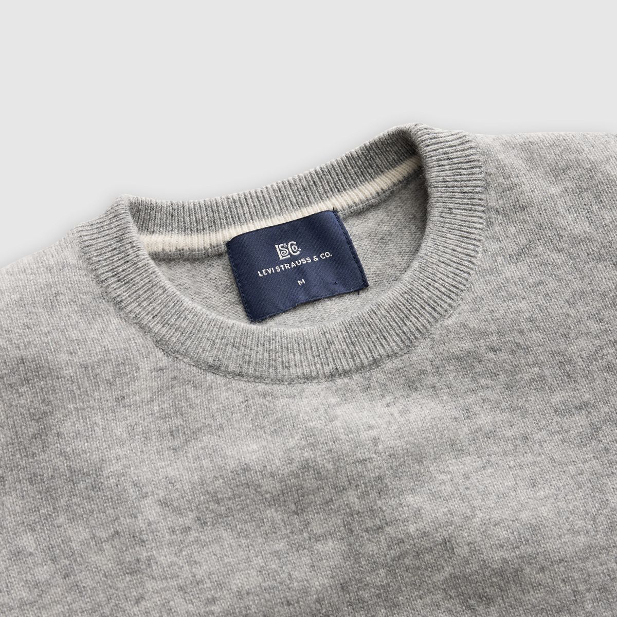 Wool Cashmere Blend Sweater — Stone Grey - Grey