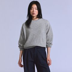 Wool Cashmere Blend Sweater — Stone Grey - Grey 2