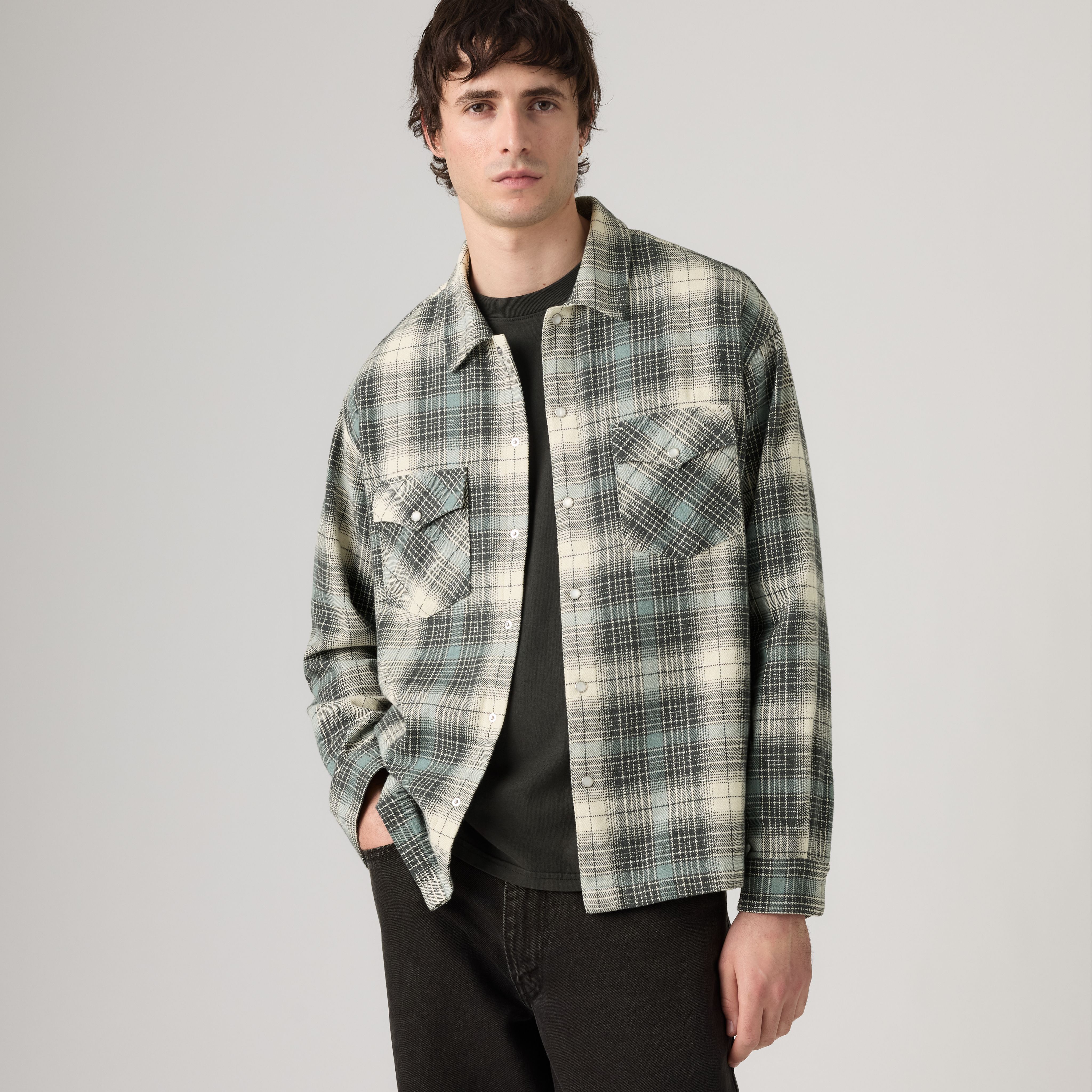 Classic Boxy Western Flannel Shirt 1