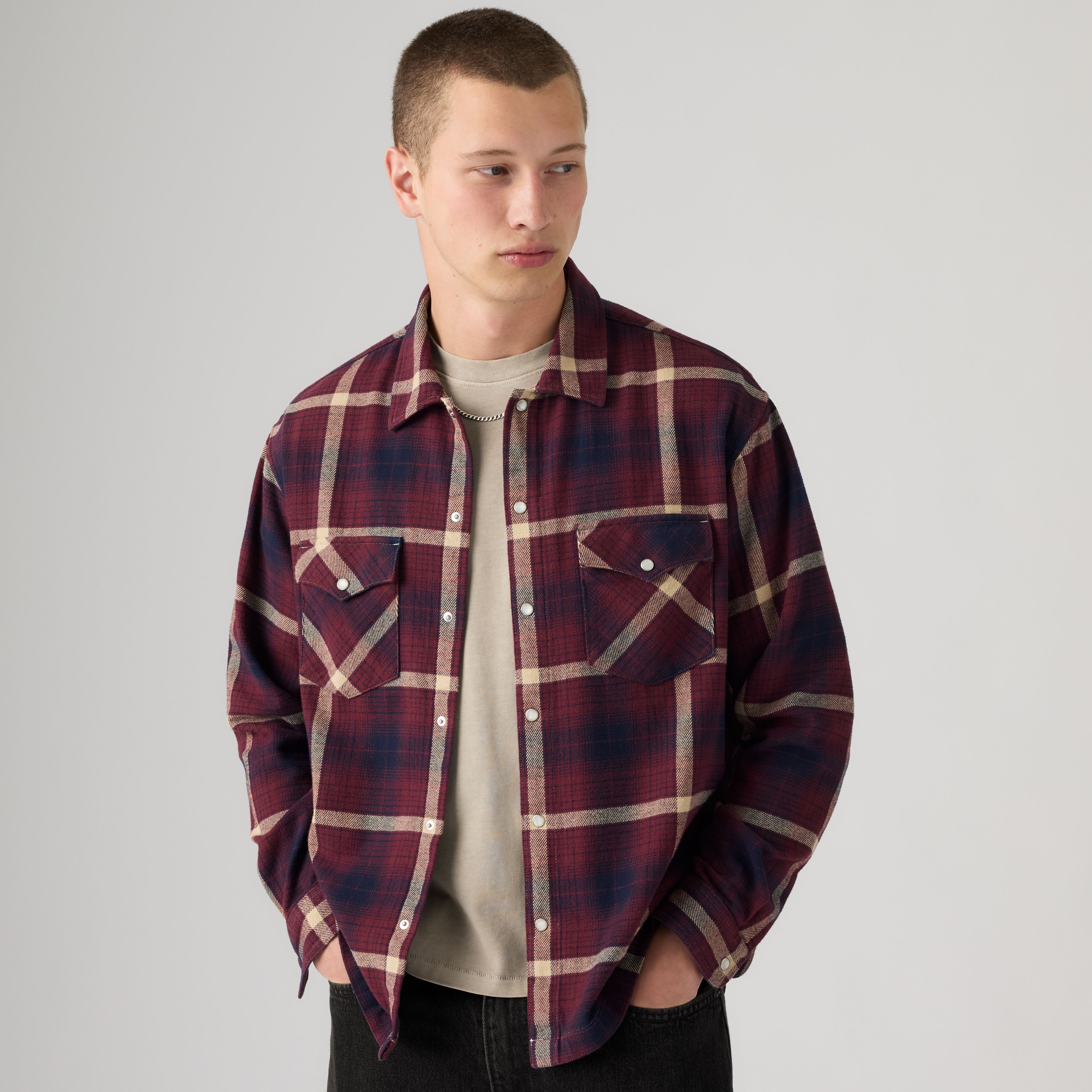 Classic Boxy Western Flannel Shirt 1