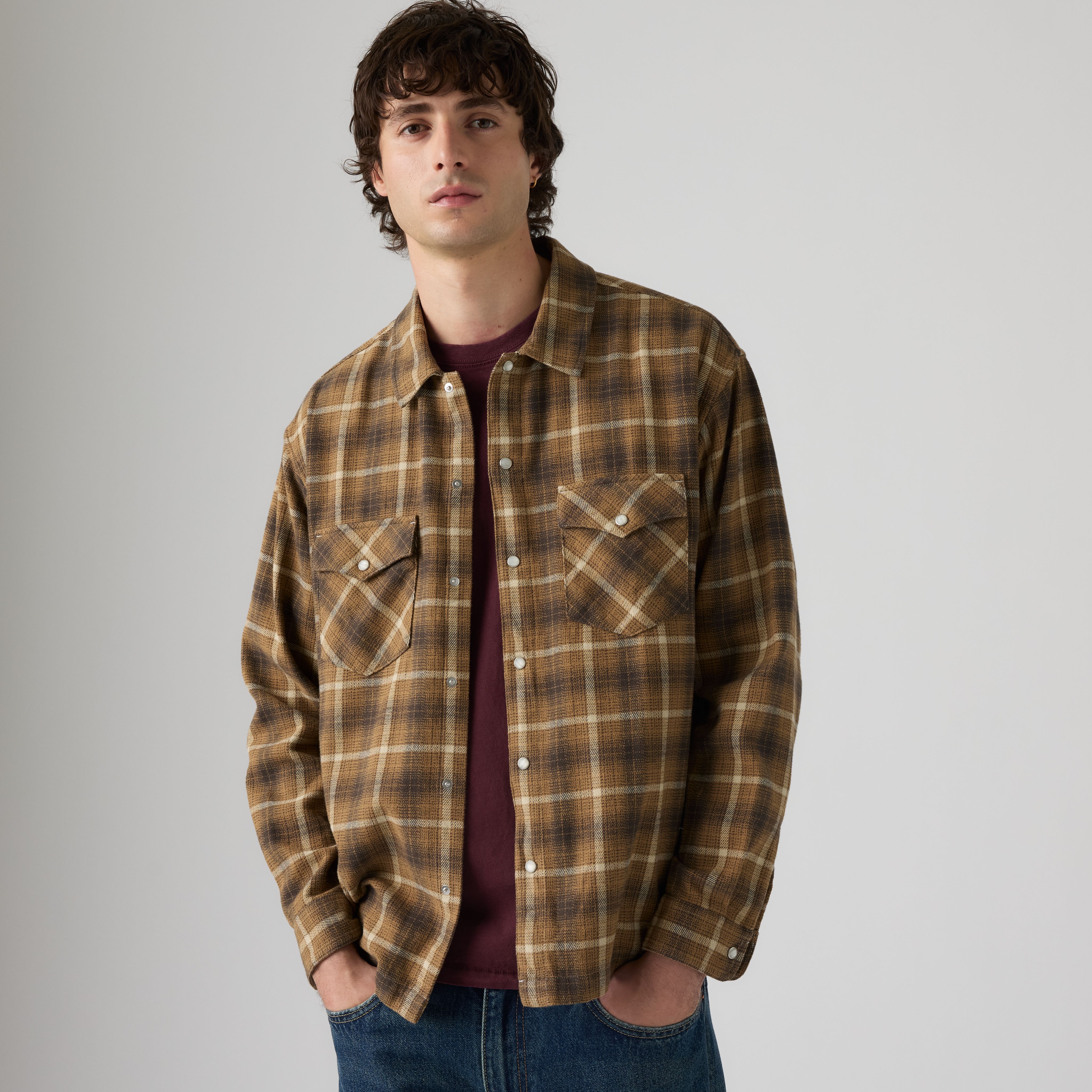 Classic Boxy Western Flannel Shirt 1